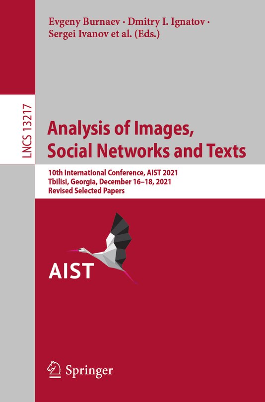 Couverture_Analysis of Images, Social Networks and Texts
