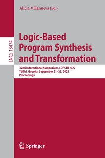 Couverture_Logic-Based Program Synthesis and Transformation