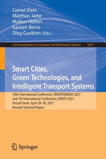Front cover_Smart Cities, Green Technologies, and Intelligent Transport Systems