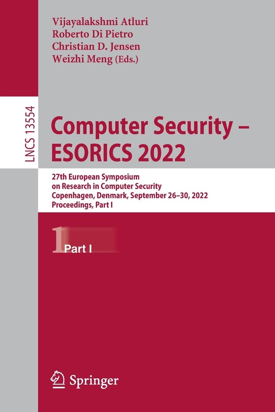 Front cover_Computer Security - ESORICS 2022