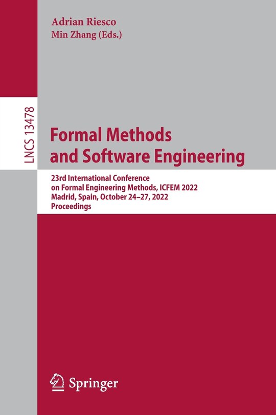 Front cover_Formal Methods and Software Engineering
