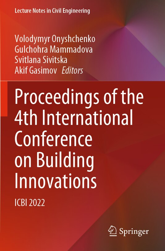 Couverture_Proceedings of the 4th International Conference on Building Innovations