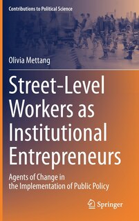 Couverture_Street-Level Workers as Institutional Entrepreneurs