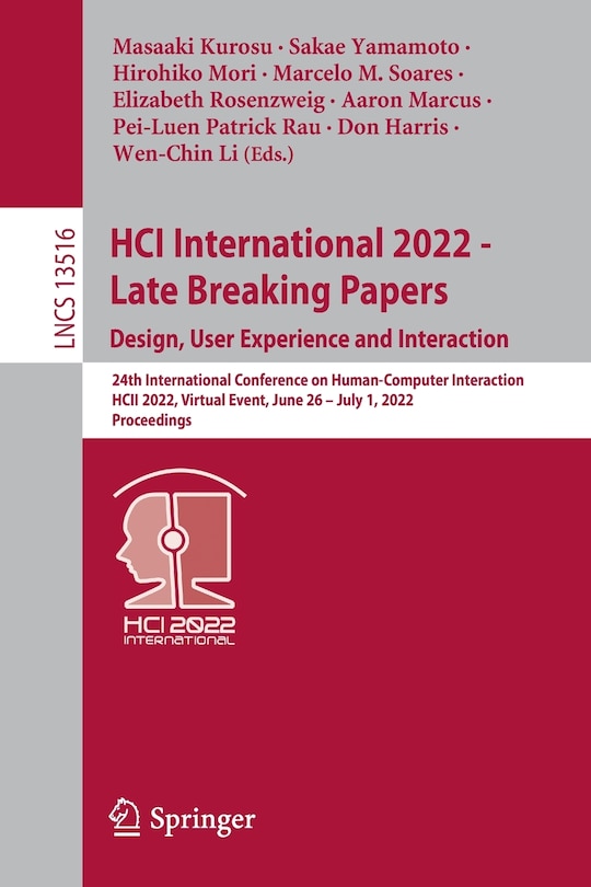 Front cover_HCI International 2022 - Late Breaking Papers. Design, User Experience and Interaction