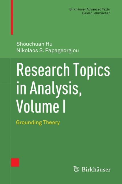 Front cover_Research Topics in Analysis, Volume I