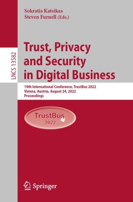 Couverture_Trust, Privacy and Security in Digital Business