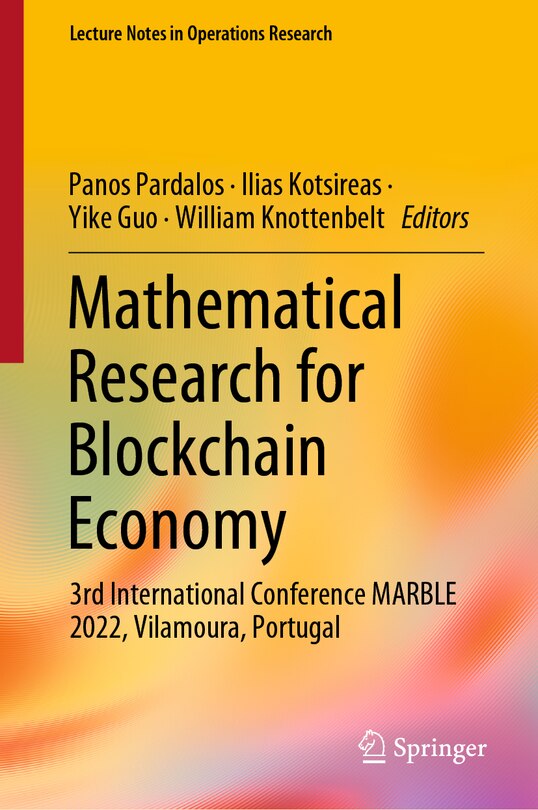 Couverture_Mathematical Research for Blockchain Economy