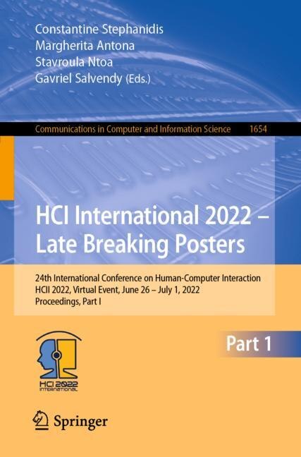 Front cover_HCI International 2022 - Late Breaking Posters