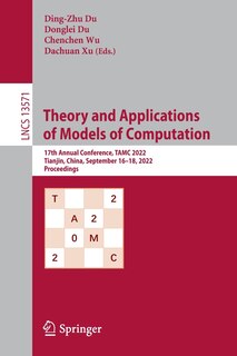 Front cover_Theory and Applications of Models of Computation