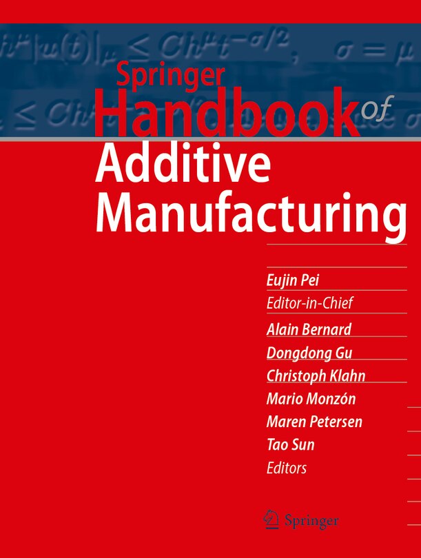 Couverture_Springer Handbook of Additive Manufacturing