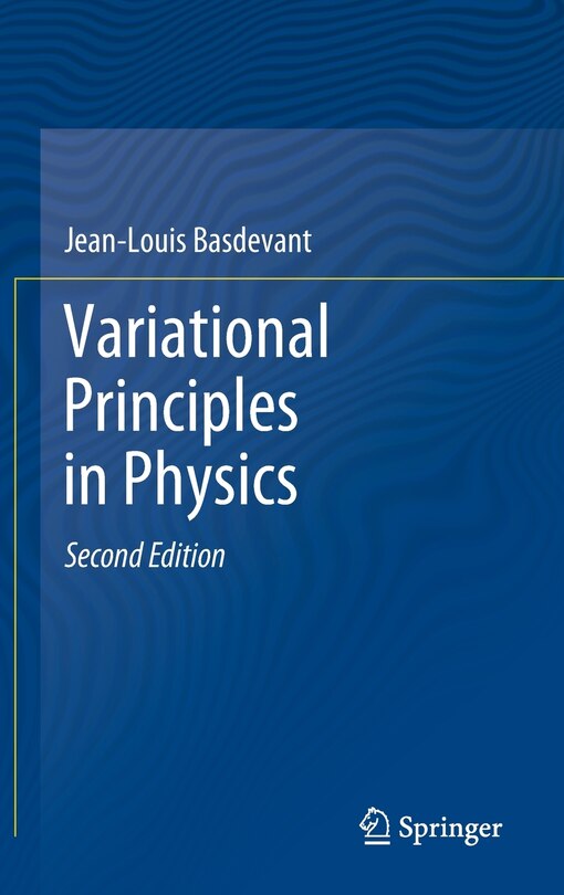 Couverture_Variational Principles in Physics