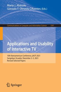 Front cover_Applications and Usability of Interactive TV