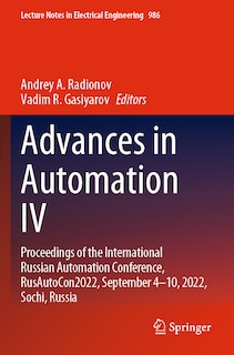 Front cover_Advances in Automation IV