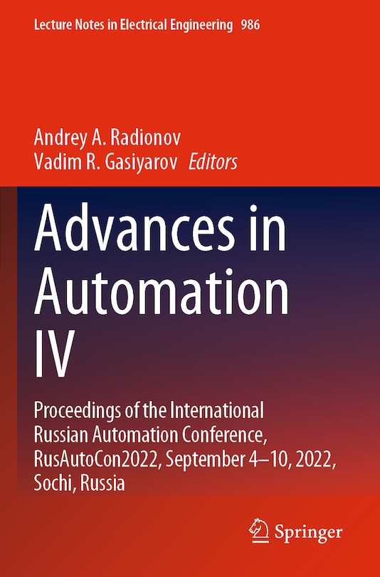Front cover_Advances in Automation IV
