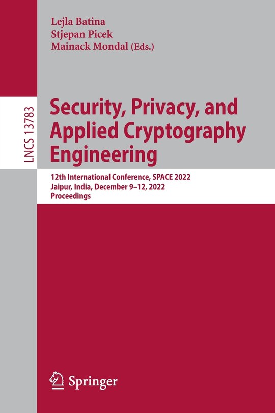 Front cover_Security, Privacy, and Applied Cryptography Engineering