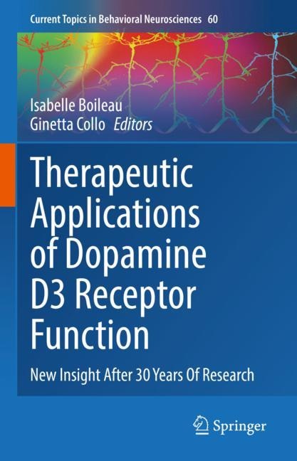 Couverture_Therapeutic Applications of Dopamine D3 Receptor Function