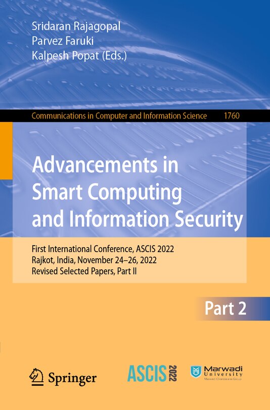 Front cover_Advancements in Smart Computing and Information Security