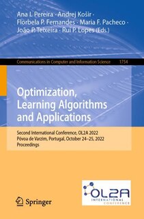 Front cover_Optimization, Learning Algorithms and Applications
