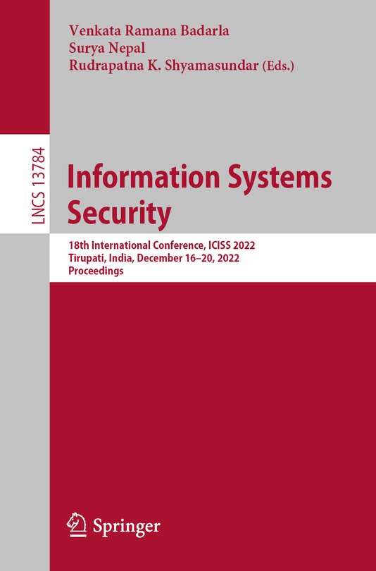Front cover_Information Systems Security
