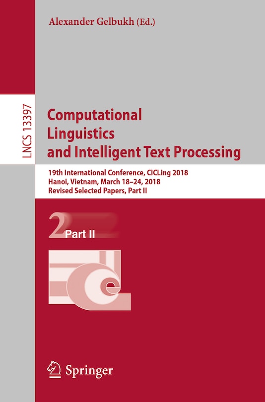 Front cover_Computational Linguistics and Intelligent Text Processing