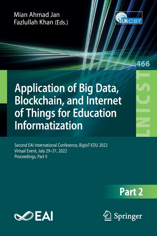 Couverture_Application of Big Data, Blockchain, and Internet of Things for Education Informatization