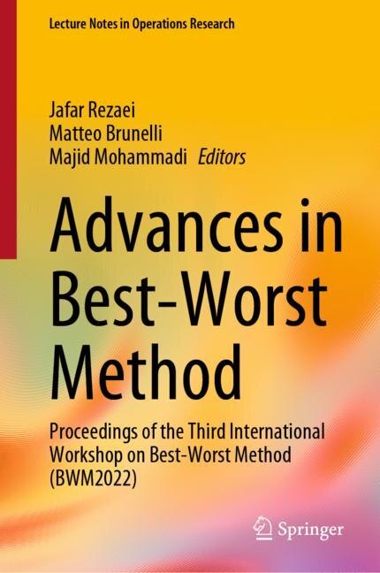 Front cover_Advances in Best-Worst Method