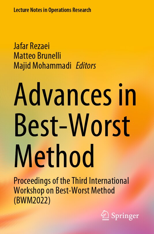 Front cover_Advances in Best-Worst Method