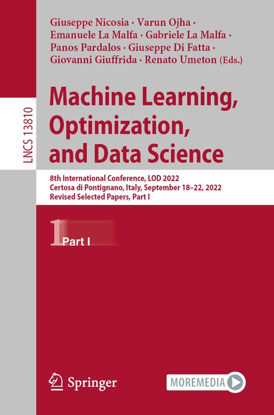 Front cover_Machine Learning, Optimization, and Data Science