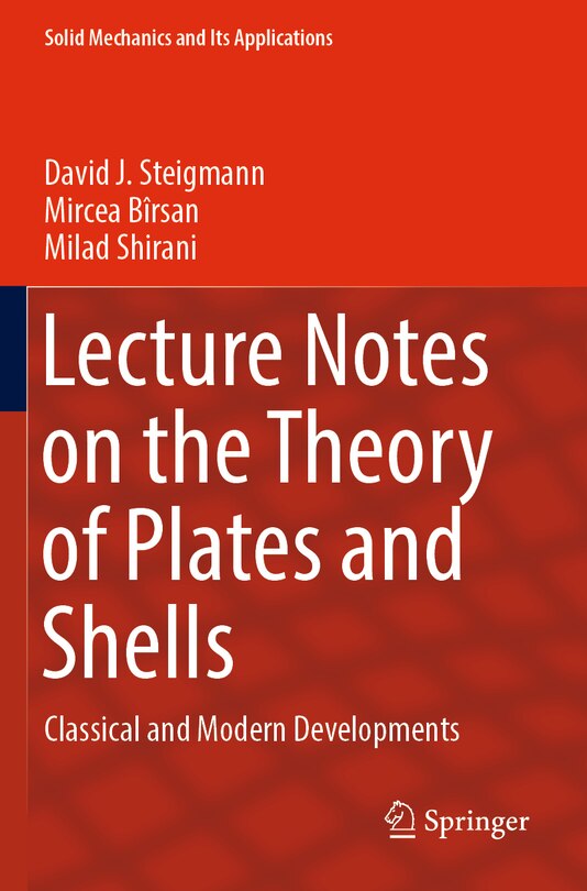 Front cover_Lecture Notes on the Theory of Plates and Shells