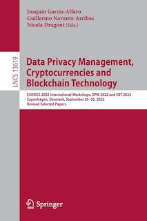 Front cover_Data Privacy Management, Cryptocurrencies and Blockchain Technology