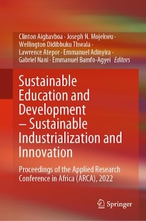 Front cover_Sustainable Education and Development - Sustainable Industrialization and Innovation