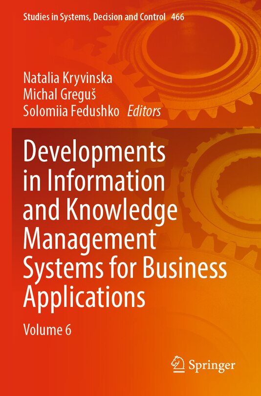 Couverture_Developments in Information and Knowledge Management Systems for Business Applications