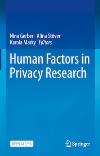 Front cover_Human Factors in Privacy Research