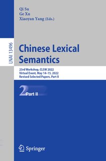Front cover_Chinese Lexical Semantics
