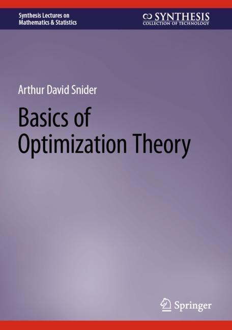 Front cover_Basics of Optimization Theory