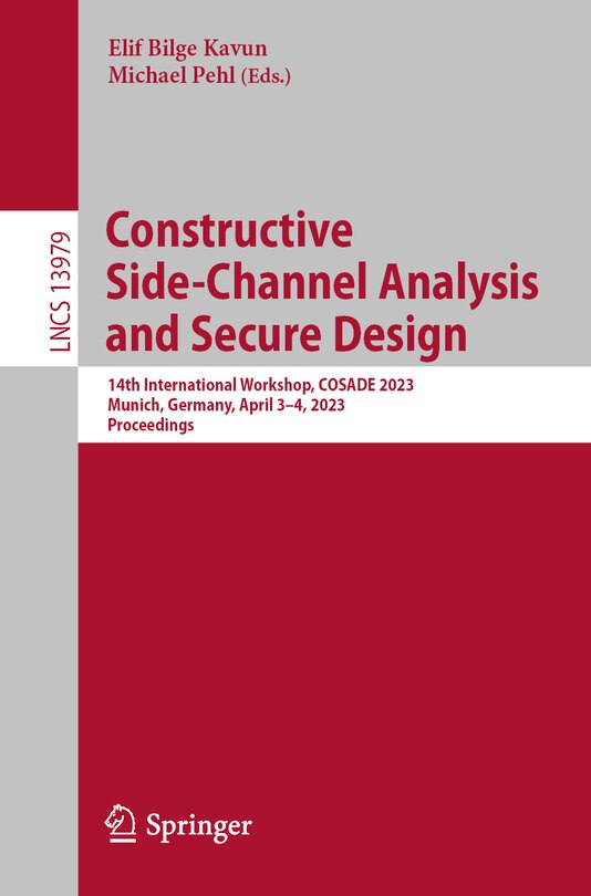 Couverture_Constructive Side-Channel Analysis and Secure Design