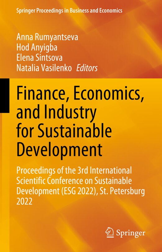 Couverture_Finance, Economics, and Industry for Sustainable Development