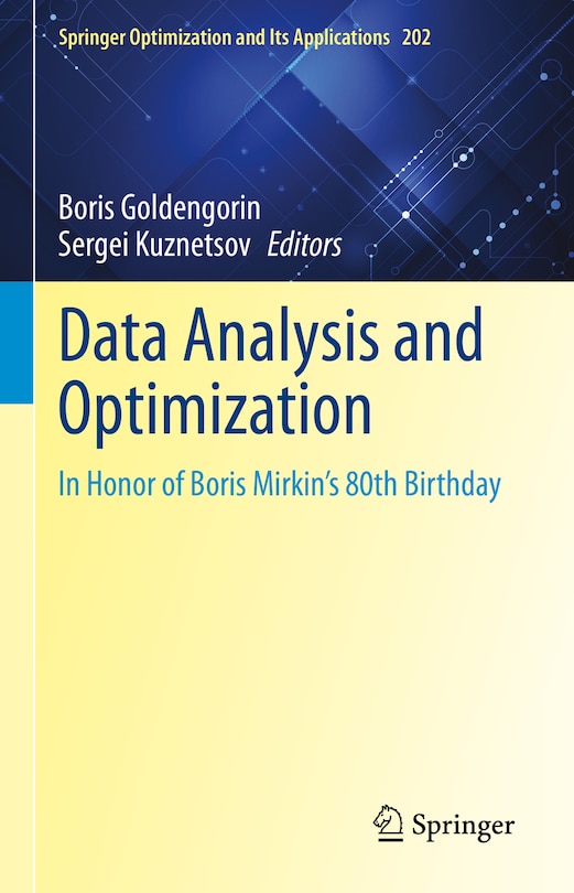 Front cover_Data Analysis and Optimization