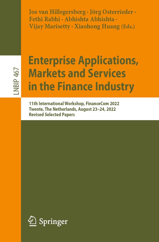 Front cover_Enterprise Applications, Markets and Services in the Finance Industry