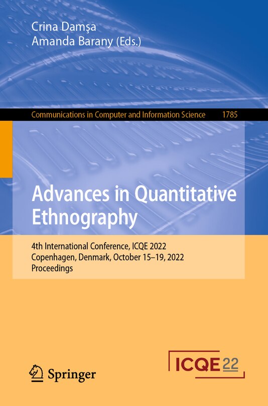 Couverture_Advances in Quantitative Ethnography