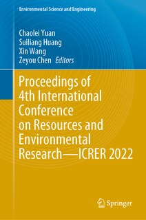 Couverture_Proceedings of 4th International Conference on Resources and Environmental Research-ICRER 2022