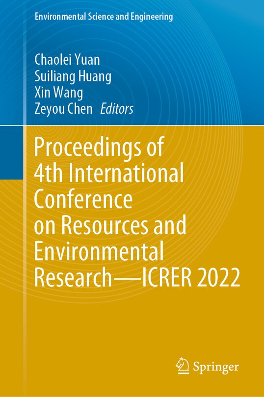 Couverture_Proceedings of 4th International Conference on Resources and Environmental Research-ICRER 2022
