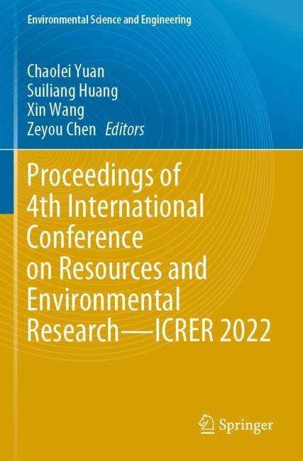 Front cover_Proceedings of 4th International Conference on Resources and Environmental Research-ICRER 2022