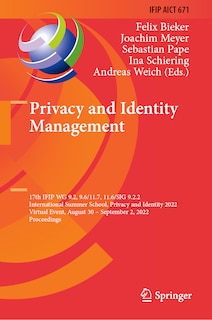 Couverture_Privacy and Identity Management