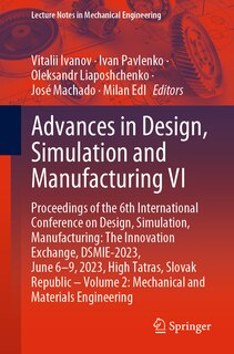 Couverture_Advances in Design, Simulation and Manufacturing VI