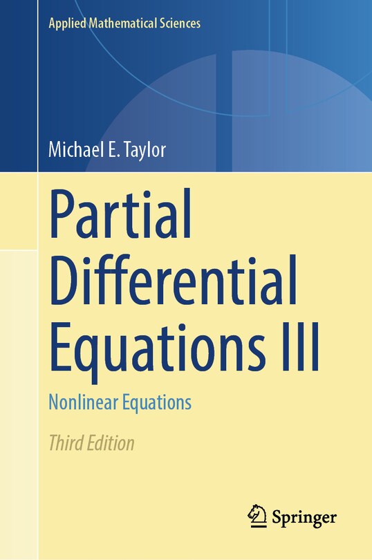 Couverture_Partial Differential Equations III