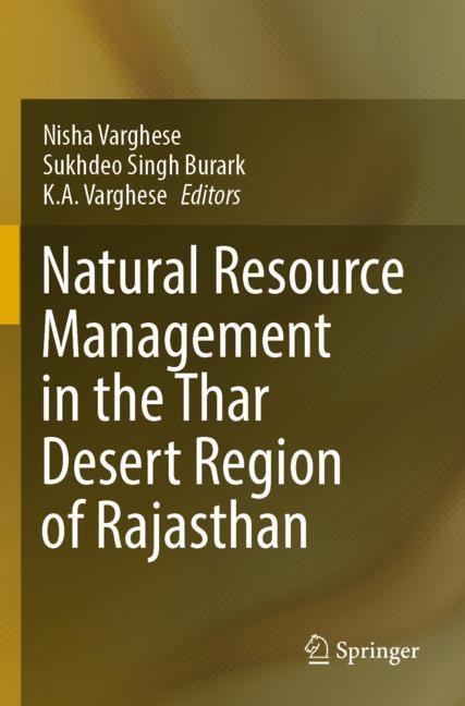 Couverture_Natural Resource Management in the Thar Desert Region of Rajasthan