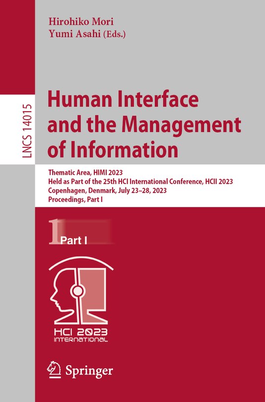 Front cover_Human Interface and the Management of Information