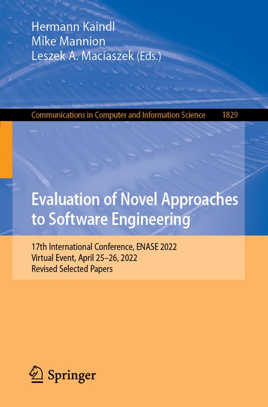 Couverture_Evaluation of Novel Approaches to Software Engineering