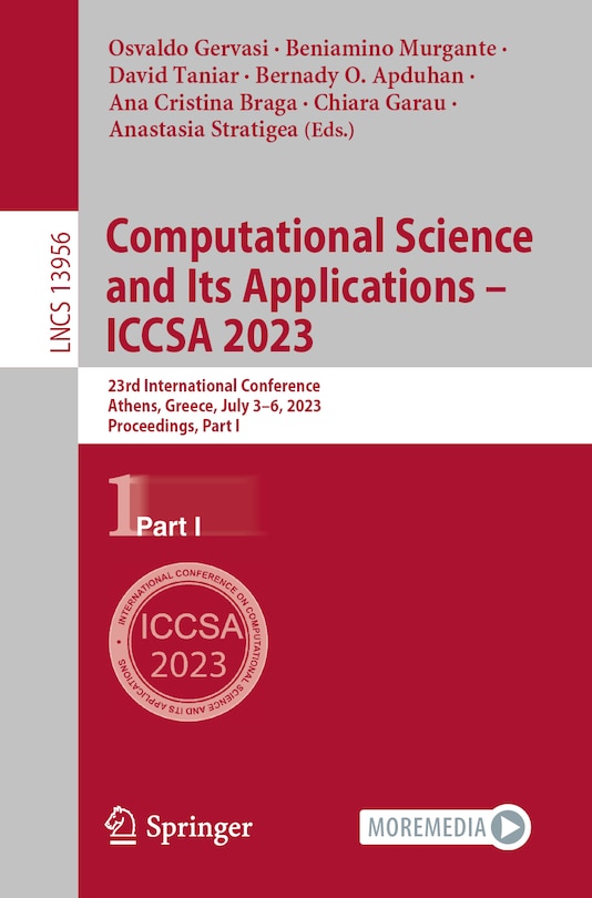 Front cover_Computational Science and Its Applications - ICCSA 2023